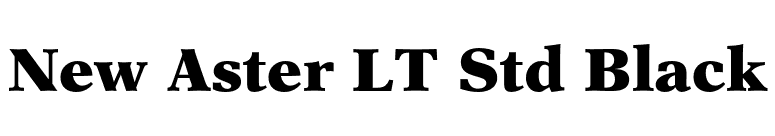 New Aster LT Std Black font preview