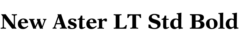New Aster LT Std Bold font preview