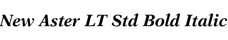 New Aster LT Std Bold Italic font preview