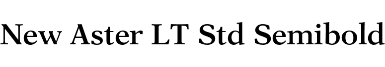 New Aster LT Std Semibold font preview
