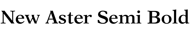 New Aster Semi Bold font preview