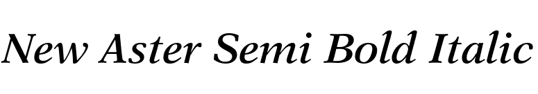 New Aster Semi Bold Italic font preview