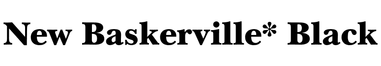 New Baskerville* Black font preview