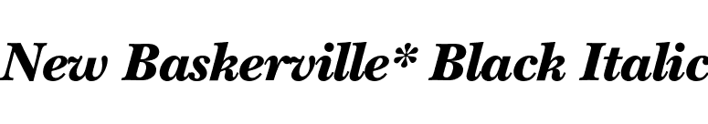 New Baskerville* Black Italic font preview