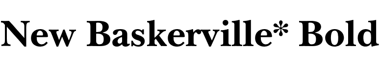New Baskerville* Bold font preview