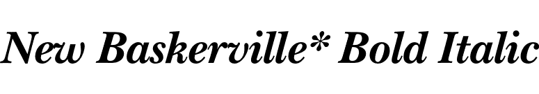 New Baskerville* Bold Italic font preview