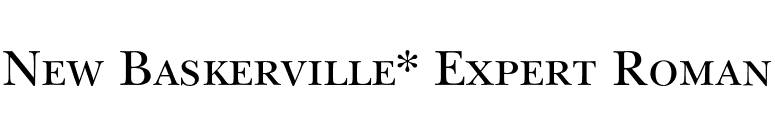 New Baskerville* Expert Roman font preview