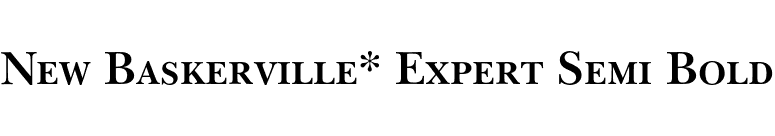 New Baskerville* Expert Semi Bold font preview