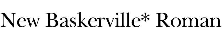 New Baskerville* Roman font preview