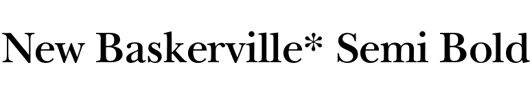 New Baskerville* Semi Bold font preview