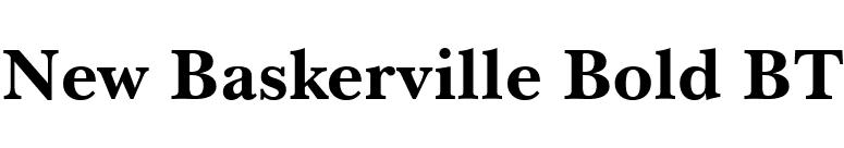 New Baskerville Bold BT font preview