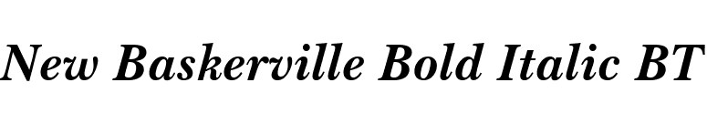 New Baskerville Bold Italic BT font preview