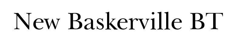 New Baskerville BT font preview