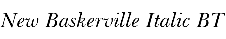 New Baskerville Italic BT font preview