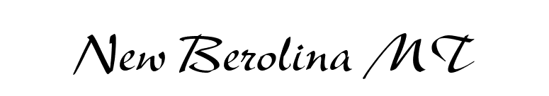 New Berolina MT font preview