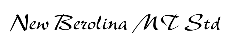 New Berolina MT Std font preview