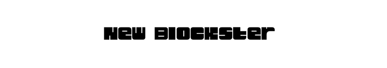 New Blockster  font preview