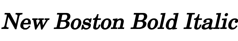 New Boston Bold Italic font preview