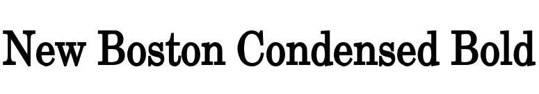New Boston Condensed Bold font preview