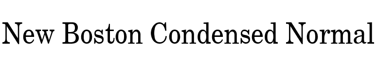New Boston Condensed Normal font preview