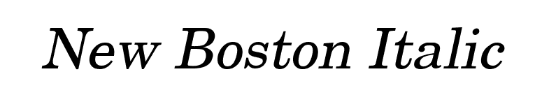 New Boston Italic font preview