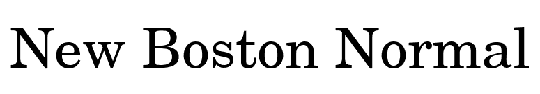 New Boston Normal font preview