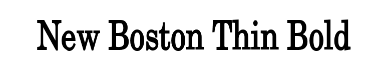 New Boston Thin Bold font preview