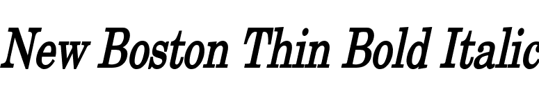 New Boston Thin Bold Italic font preview