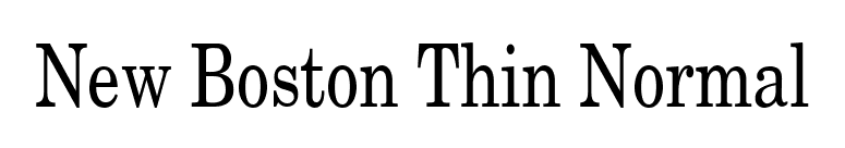 New Boston Thin Normal font preview