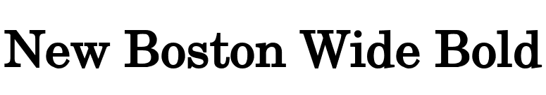 New Boston Wide Bold font preview