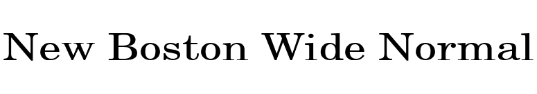 New Boston Wide Normal font preview