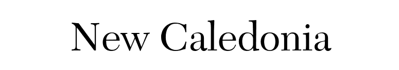New Caledonia font preview