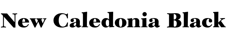 New Caledonia Black font preview