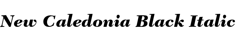 New Caledonia Black Italic font preview