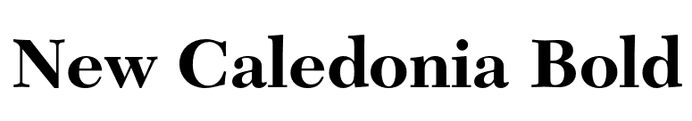 New Caledonia Bold font preview