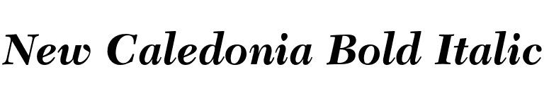 New Caledonia Bold Italic font preview
