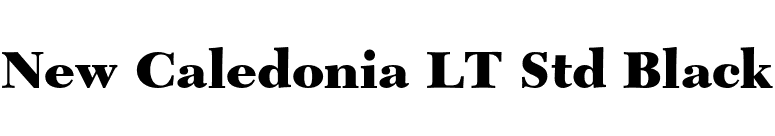 New Caledonia LT Std Black font preview