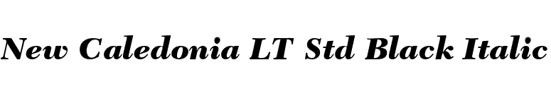 New Caledonia LT Std Black Italic font preview