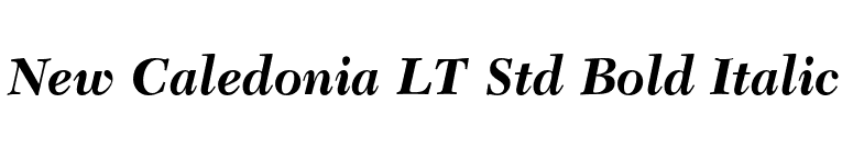 New Caledonia LT Std Bold Italic font preview