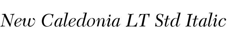 New Caledonia LT Std Italic font preview