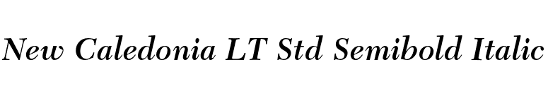 New Caledonia LT Std Semibold Italic font preview