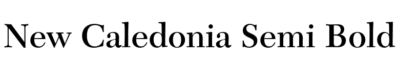 New Caledonia Semi Bold font preview