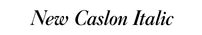 New Caslon Italic font preview