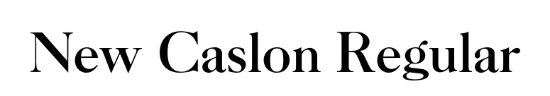 New Caslon Regular font preview