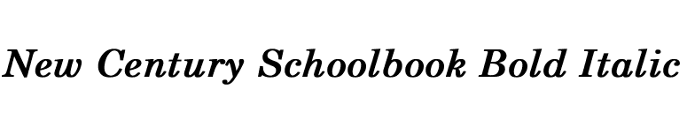 New Century Schoolbook Bold Italic font preview