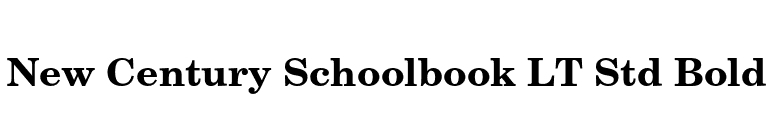 New Century Schoolbook LT Std Bold font preview