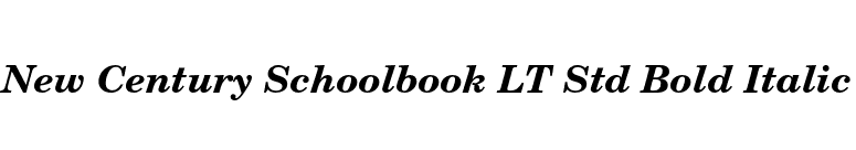 New Century Schoolbook LT Std Bold Italic font preview