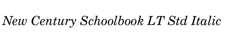 New Century Schoolbook LT Std Italic font preview