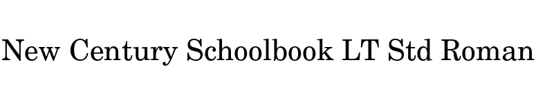 New Century Schoolbook LT Std Roman font preview