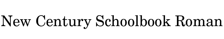 New Century Schoolbook Roman font preview